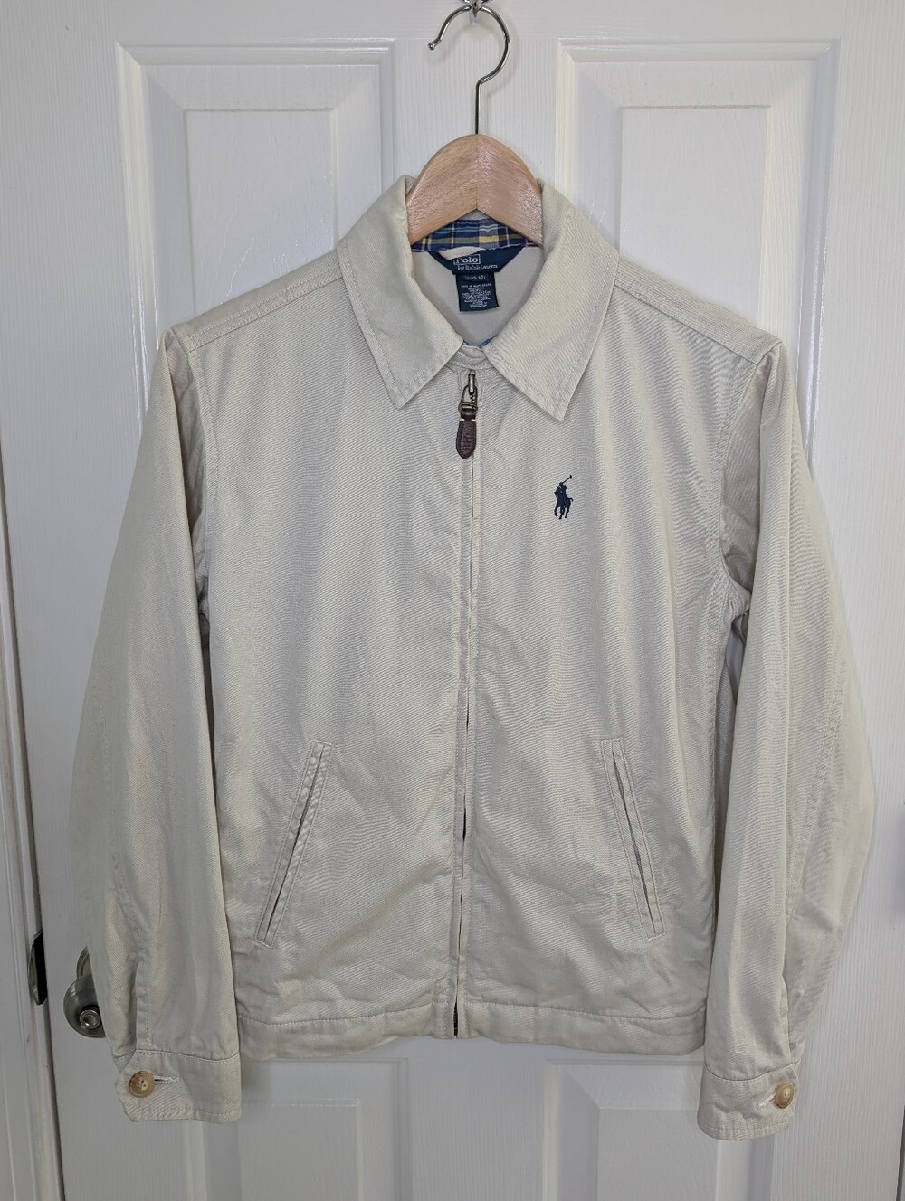 Polo Ralph Lauren Boys Harrington Lightweight Cotton Khaki Jacket 10-12 - Picture 12 of 12